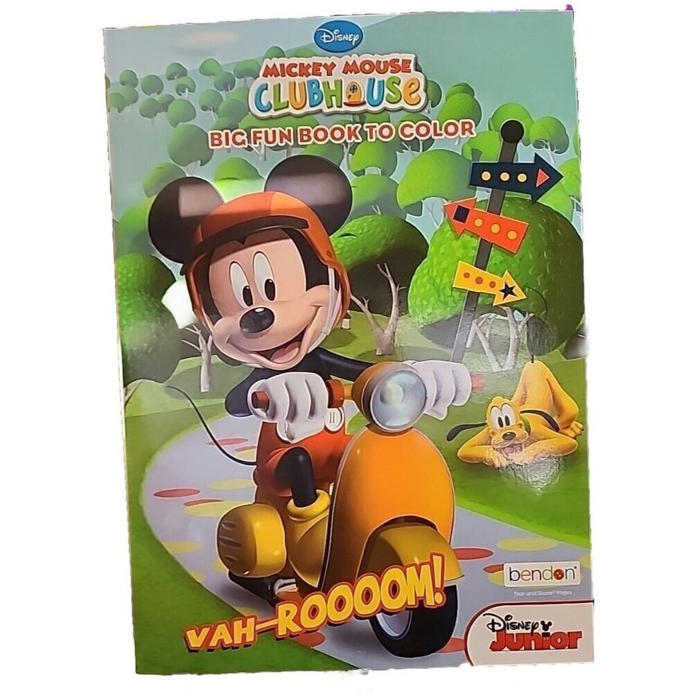 Disney Mickey Mouse and Friends Big Fun coloring Book " Vah-rooooom!" NEW